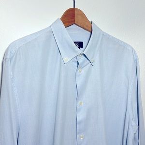CALVIN KLEIN CK Oxford Collar Button Down Shirt Blue